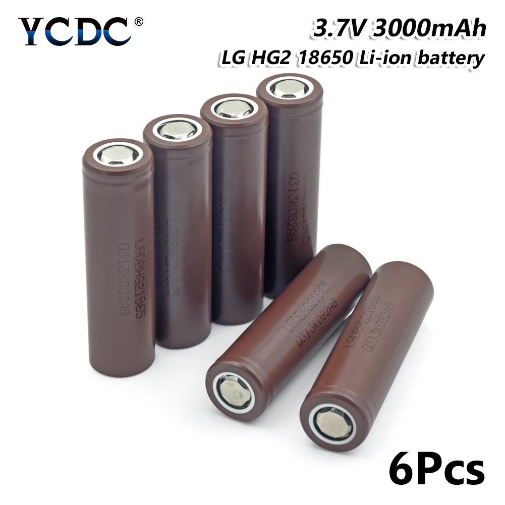 

18650-HG2 3.7V 3000mAh Li-ion Battery Rechargeable For Power Bank Torch X6 for Laser Pen LED Flash light Cell battery holder