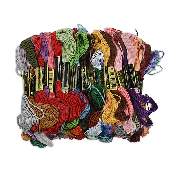 100 мотков цветная нить для вышивки хлопок крест иглы Ремесло швейная нить набор