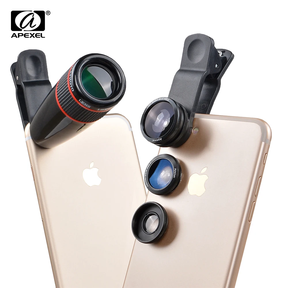 bilder für 12X Tele Teleskop Optische Zoom Objektiv + Weitwinkel & Macro + Fisheye kameraobjektiv kit für iphone5s 7 6 s plus samsung 12cx3 bilder für 12X Tele Teleskop Optische Zoom Objektiv + Weitwinkel & Macro + Fisheye kameraobjektiv kit für iphone5s 7 6 s plus samsung 12cx3
