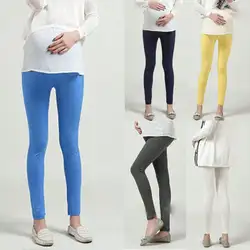 Для беременных женщин Дамская мода красочные толстые удобные теплее леггинсы, штаны для беременных Капри
