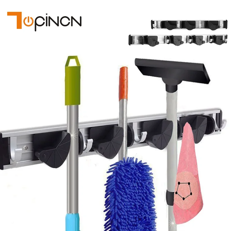 

Mop and Broom Holder Bathroom Organizer Home Clean Tool Storage Garage Storage Systems Broom Organizer For Garage Shelving