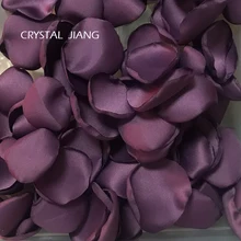 Темно-фиолетовые лепестки для свадеб, мягкие лепестки роз для девочек, 100 шт./лот