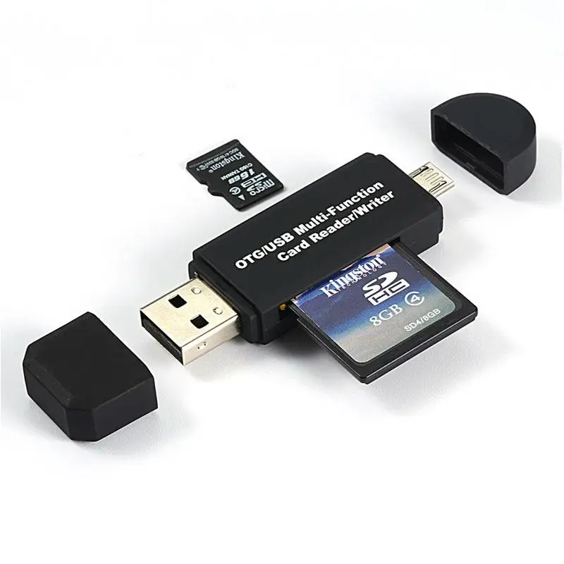 Amzdeal USB 2,0 Card Reader адаптер Micro SD/TF для мобильного телефона планшеты портативный черный