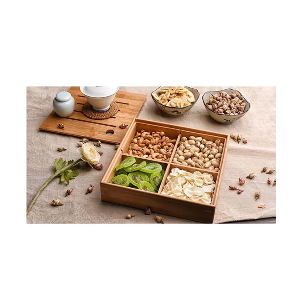 Креативная Европейская бамбуковая коробка для чая лоток миски для фруктов сушеные фрукты коробка для хранения еды для перекуса