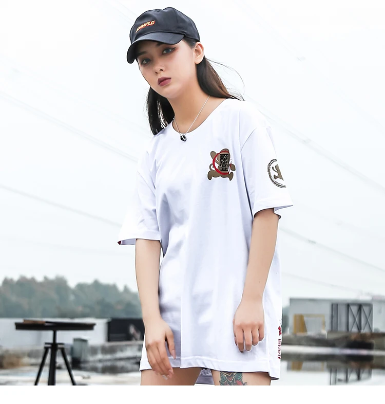 Японская уличная одежда, футболка с вышивкой рыбы, Мужская Harajuku футболка с принтом денег, футболка в стиле хип-хоп, топы, футболки из хлопка с коротким рукавом