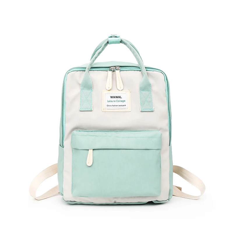 

Women Hot Canvas Backpacks Candy Color Waterproof School Bags for Teenagers Girls Laptop Backpacks Patchwork Backpack New 2019