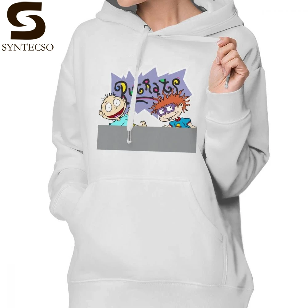 

Rugrats Hoodie Rugrats Tommy Chuckie Hoodies Printed Street wear Hoodies Women Navy Blue Long-sleeve Cotton Sexy Pullover Hoodie