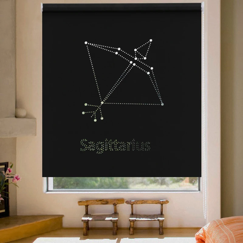 

Skansen Twelve constellations Engraving Roller Blinds shade For Living Room High Quality Shutters accept Customized Size