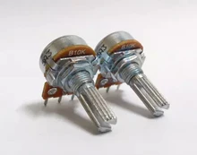 5 pçs/lote único potenciômetro liga b500k tripés 500 k 15 mm parafuso wh148 lidar com longo cinto horizontal