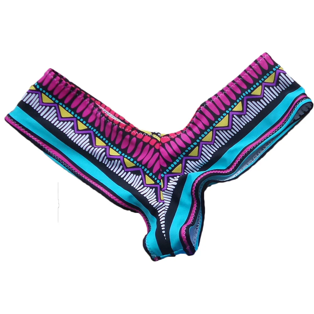 Buy Colorful Geometric V shape sexy swim wear women