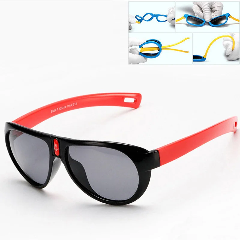 Silicone Polarized Sunglasses For Children Fashion Eyewear Kids Sun Glasses Children SunGlasses For Girls And Boys