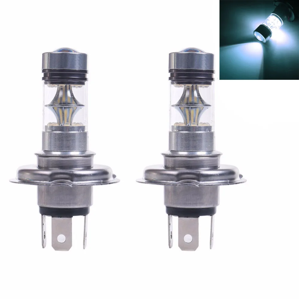 H4 100W Fog font b Lamp b font White 6500K 12V Car Light Bulb 20 LED