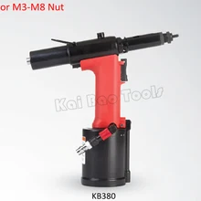Воздуха гайка клепки Инструменты гидропневматические гайка машина ход disctance 7 мм для гайки m3-M8(kb380