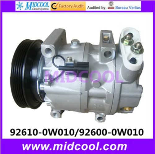 

HIGH QUALITY AUTO AC COMPRESSOR CWV618 FOR 92610-0W010 926100W010 92600
