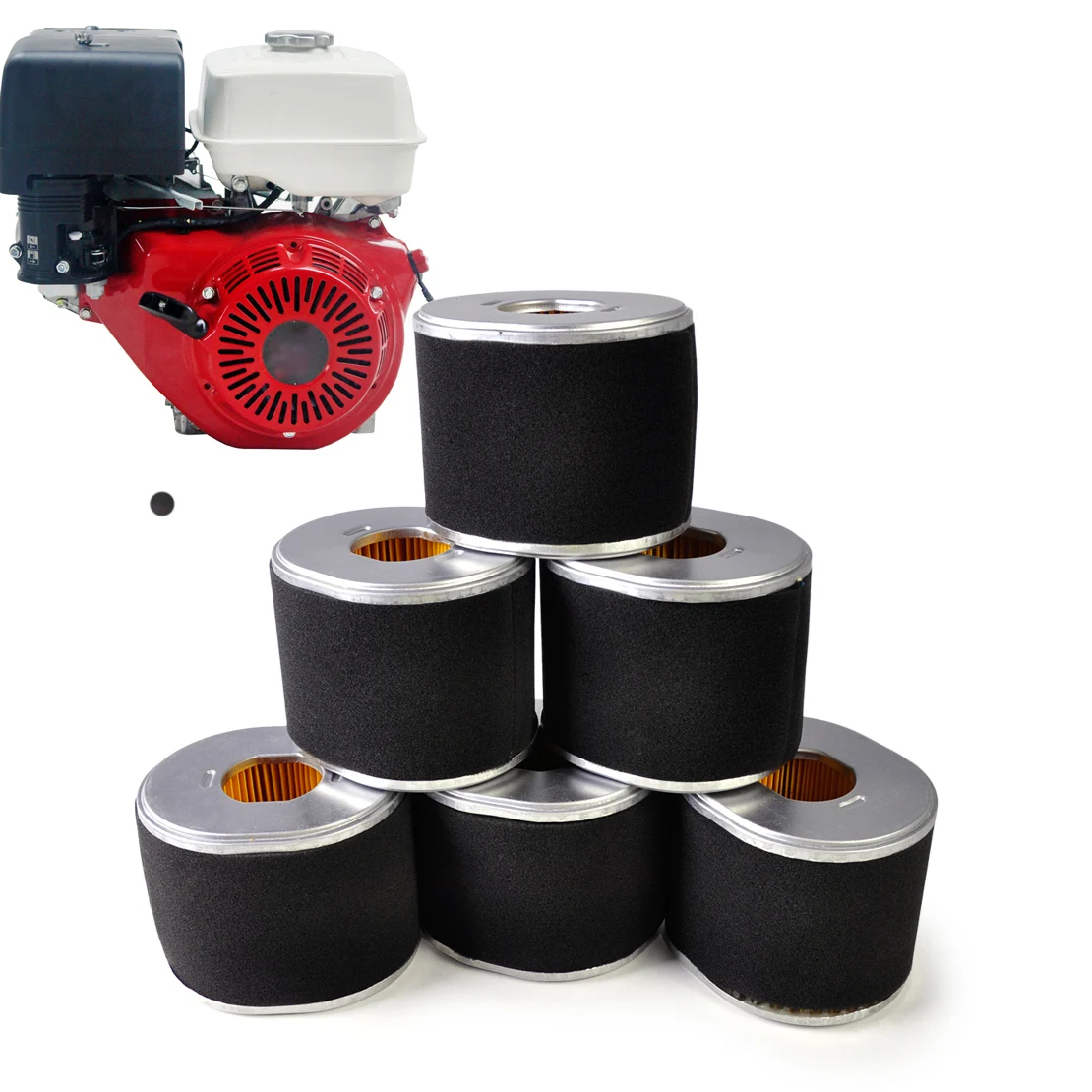 

beler New 6pcs Air Filter Cleaner 17210-ZE3-010 17210-ZE3-505 fit for Honda GX340 GX390 11hp 13hp Engine Replacement