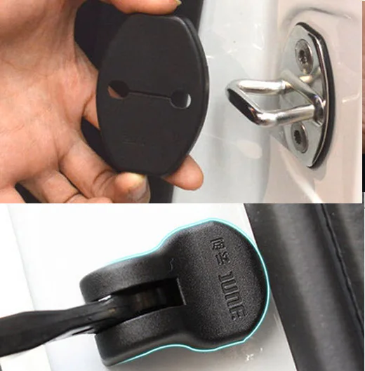 

For VW Polo Jetta Tiguan Golf Car Door Lock Cover + Arm Check Checker Buckle Stopper Arrester Catch Case Hinge Caps