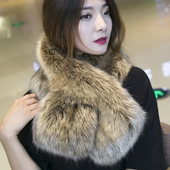 

MIARA.L 2018 high quality Winter scarf lovely warm faux fur scarf pure color copy fox fur pashmina for women wholesale