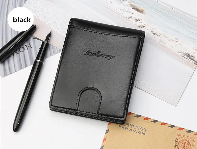 Baellerry/брендовый дизайнерский мужской кошелек с зажимом для карт, маленький кошелек, мужской кошелек из нержавеющей стали, кошелек с