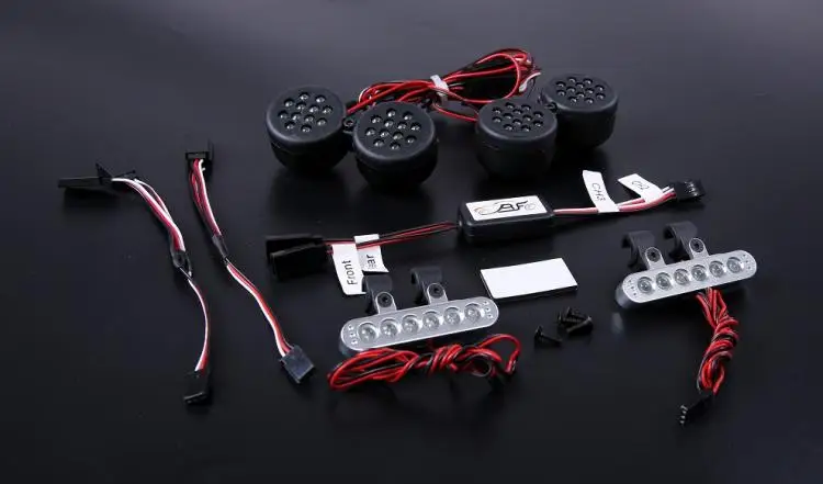 

plastic front headlight and CNC metal tail lamp set for 1/5 scale HPI Rovan LT LOSI 5IVE-T 5T KM X2 rc truck spare part LED