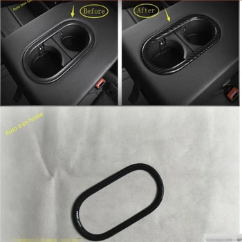 

Lapetus Interior Refit For Volkswagen T-Roc TRoc 2018 - 2020 Rear Seat Water Cup Holder Cover Trim / Matte / Carbon Fiber Look