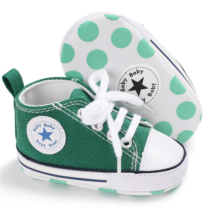 Branded Newborn Sneakers Baby girls Boys Lace-up Canvas Shoes Active All Star Zapatos Bebe Toddler Shoes Infantil Sapatos