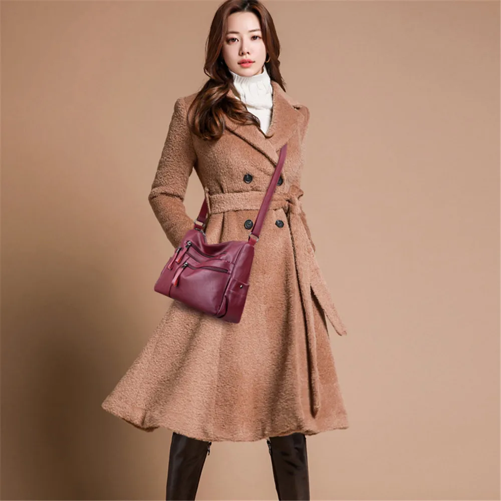 

Genuine Leather Bag Women 2019 Shoulder Bag Multi-pocket Female Crossbody Bags Casual Women Shoulder Single Bag sac a main femme