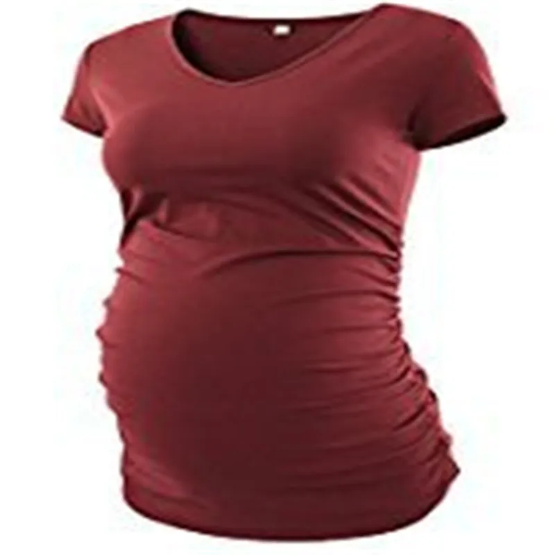 Летний топ для беременных, футболка, Одежда для беременных, футболки, топы для беременных, Одежда для беременных с v-образным вырезом, лето