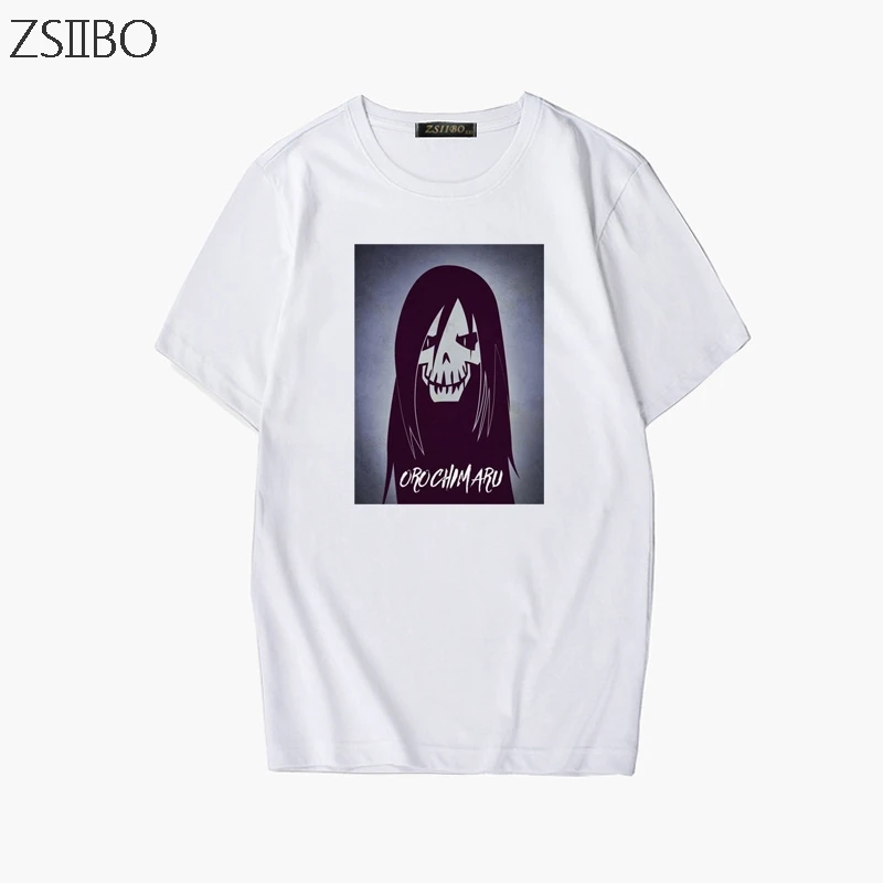 Orochimaru Gaara print Funny anime Spoof Print Large size original print T-shirt men and women couple models T-shirt Tops