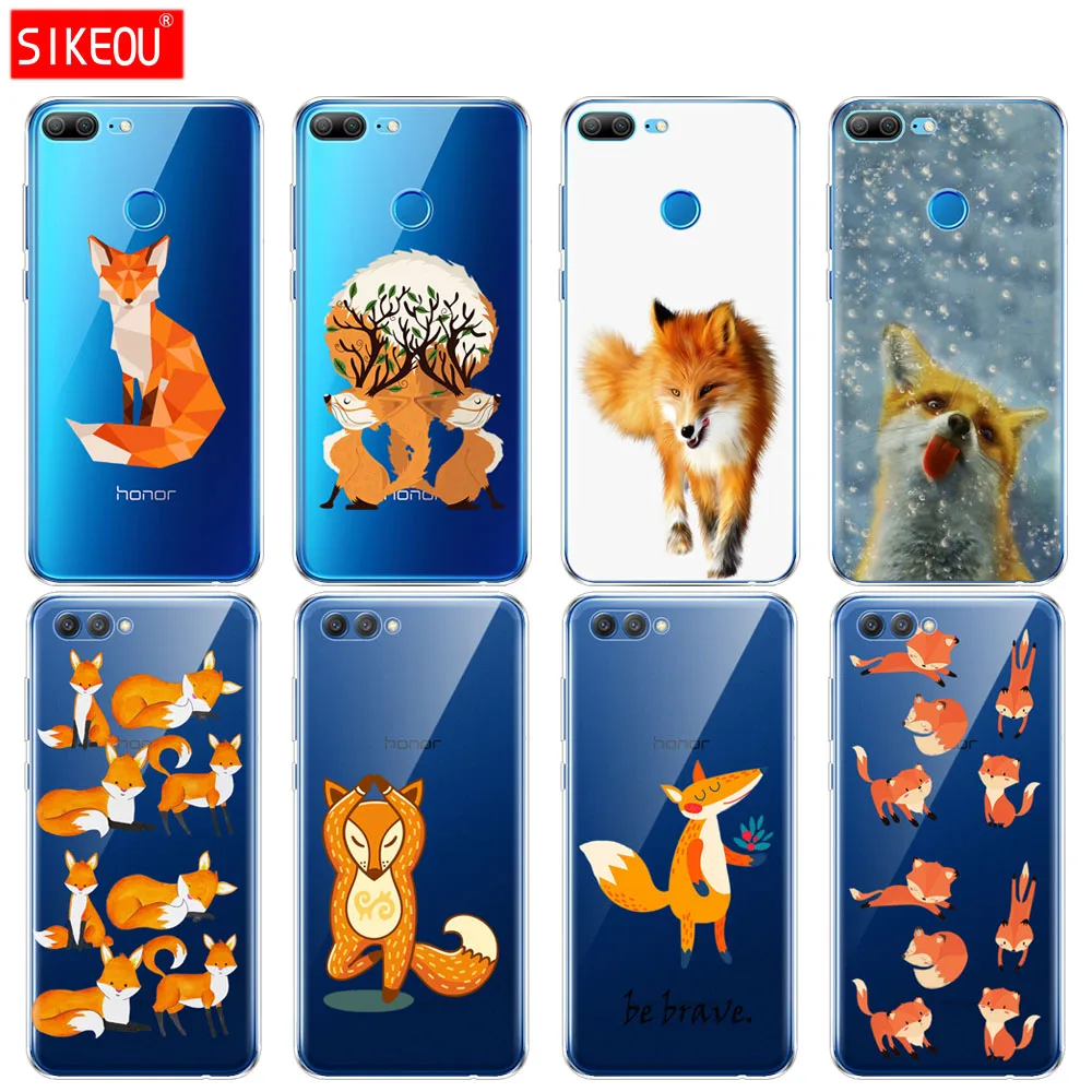 

Silicone Cover phone Case for Huawei Honor 10 V10 3c 4C 5c 5x 4A 6A 6C pro 6X 7X 6 7 8 9 LITE sly fox