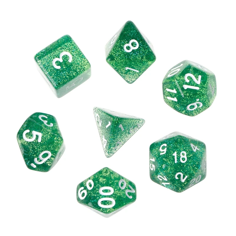 Мерцание многогранные кубики для Дракон Pathfinder D20 D12 D10 D10% D8 D6 D4 7 шт