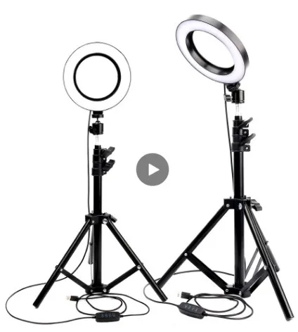 

10 inch 16cm USB Interface Dimmable LED Selfie Ring Light With Bluetooth Automatic Timer Camera Phone Video Makeup Lamp