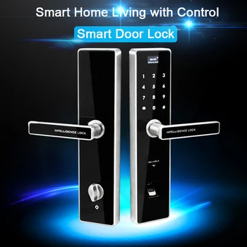 Eseye Smart Lock Digital Electronic Lock Door Safe Smart Door Locks Fingerprint Door Lock Fingerprint With Password &RFID Unlock digital electronic smart lever locks handle password passage entry satin chrome password lock