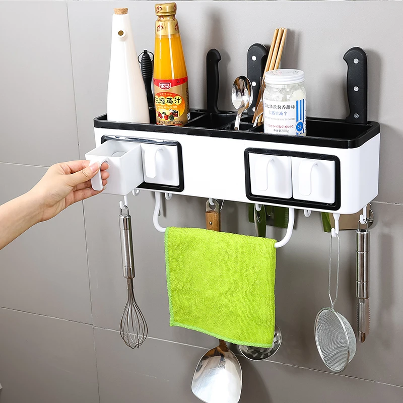 

Multifunctional non Sticker 4 grids large size seasoning case kitchen condiment box seasoning box 44.5*17.5*11cm