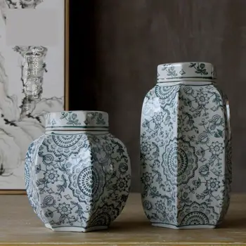 

Home Furnishing Jingdezhen Ceramics jar New Classical Blue And White Porcelain pot Home Decoration ceramic jar vase