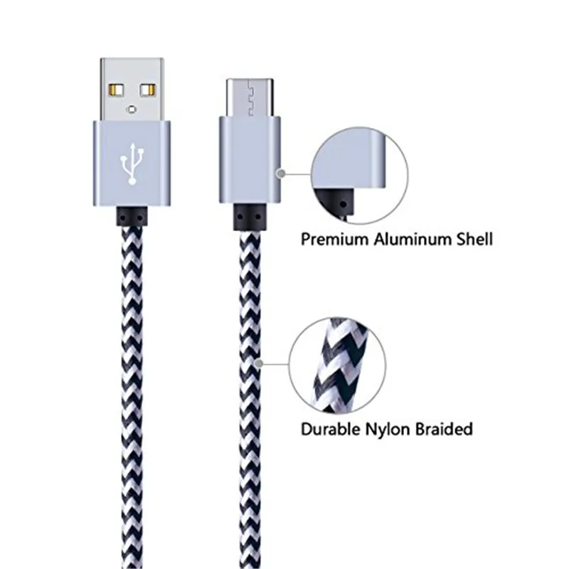 Кабель USB C type-C с разъемом 2.4A Быстрая зарядка Мобильные кабели для мобильных телефонов samsung S9 Xiaomi huawei P30 шнур 0,2 m 2 m 3 m