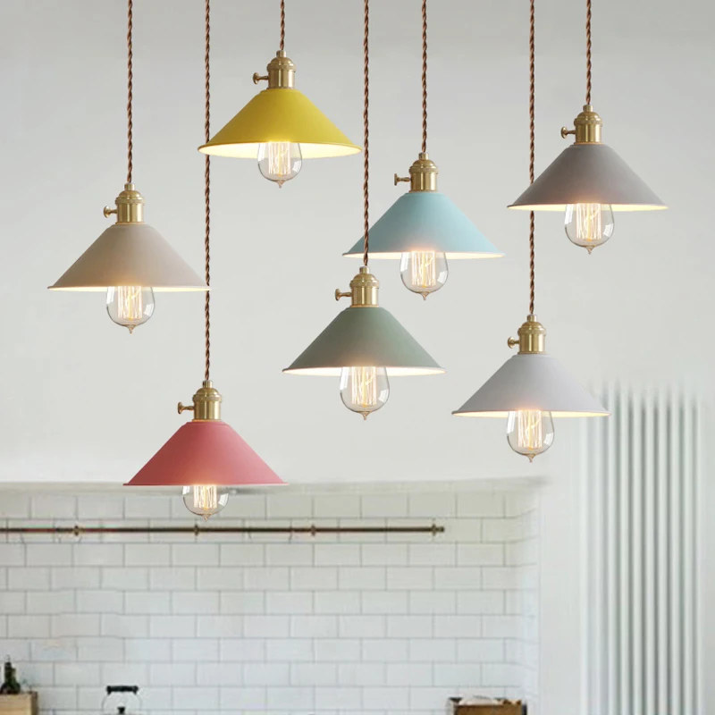 Luces colgantes de interruptor moderno luces de comedor lámpara colgante Lamparas luminaria colorida de aluminio para iluminación del hogar Luces colgantes de interruptor moderno luces de comedor lámpara colgante Lamparas luminaria colorida de aluminio para iluminación del hogar
