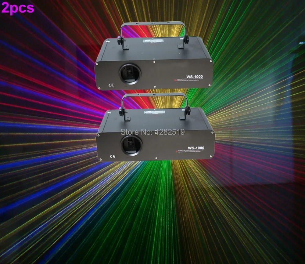 

2PCS 1000mW 1W FULL COLOR RGB ILDA DMX DJ Stage Laser Light DJ 30KKPS Scanner