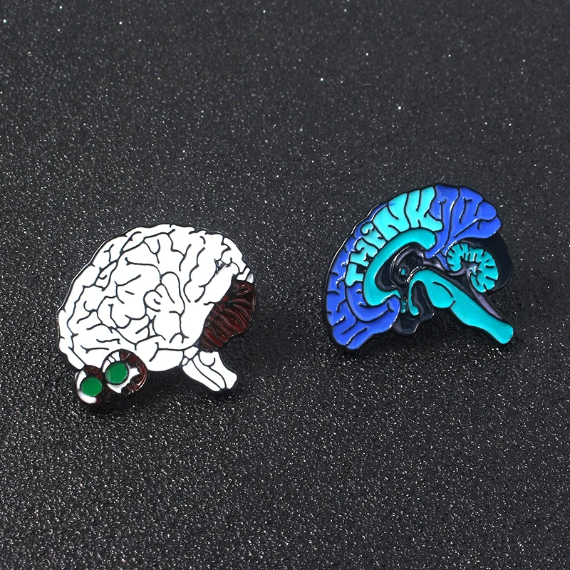 

SG Doctor Nurse Anatomical Brain Brooches Medical Human Organs Brooch Neurology Heart Lung Badge Pins For Men Lady Gifts Jewelry