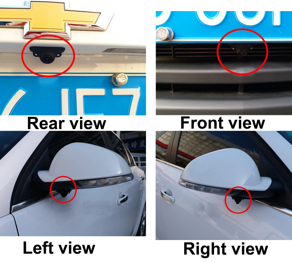LiisleeCar Front & Side Camera Cigarette Power Variable Channel Blind Spots Invisible Areas Copilot Camera Monitor Parking SY (5)