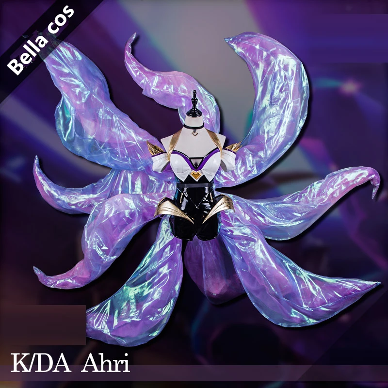 New Game Lol Nine Tail Kda Ahri Cosplay Costume Pu Leather Uniform Halloween Costumes Anime Clothes Outfits Cos With Ear Tails Game Costumes Aliexpress