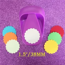 38 мм волн круглая форма eva пена экономит мощность Дырокол 1,5 дюймов волна круг ремесло удар для бумаги скрапбукинга