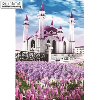 

3D Rhinestone Painting Crystal Home Decor DIY Diamond Painting Cross Stitch "Castle" Pattern Diamond Embroidery Crafts Gifts