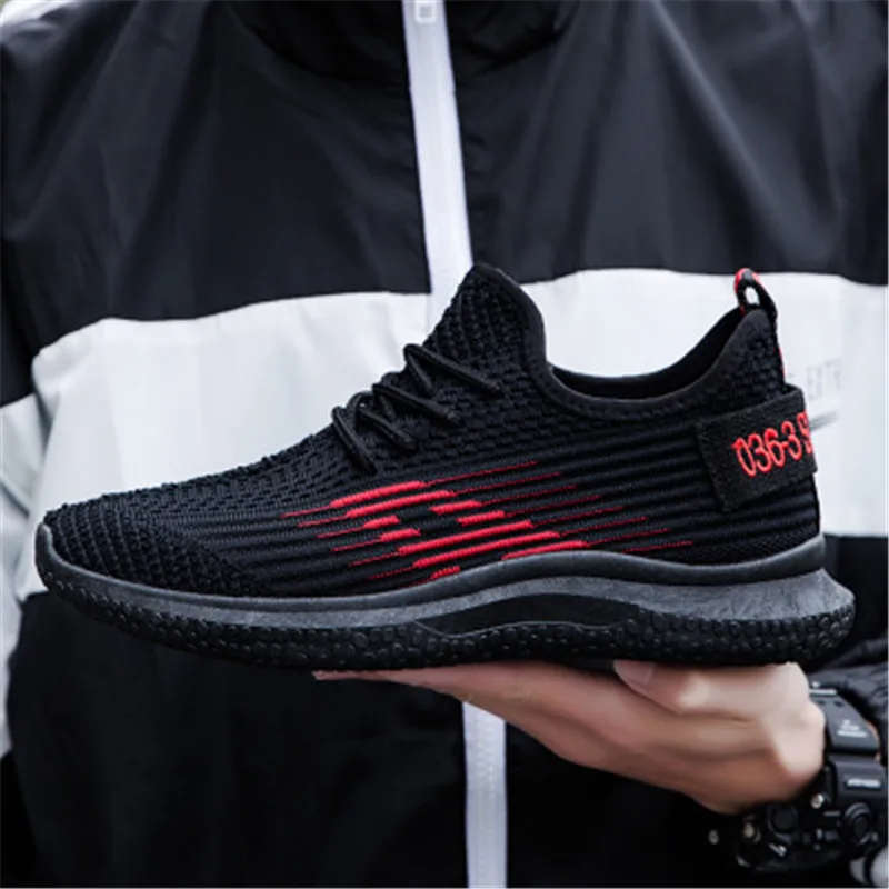 

QIUJIN New Running shoes for man High Quality Breathable Sneakers comfortable Outdoor Athletic male Sport Shoes Slip-on