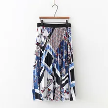 Распродажа индивидуальные повседневные плиссированные летние женские юбки с принтом