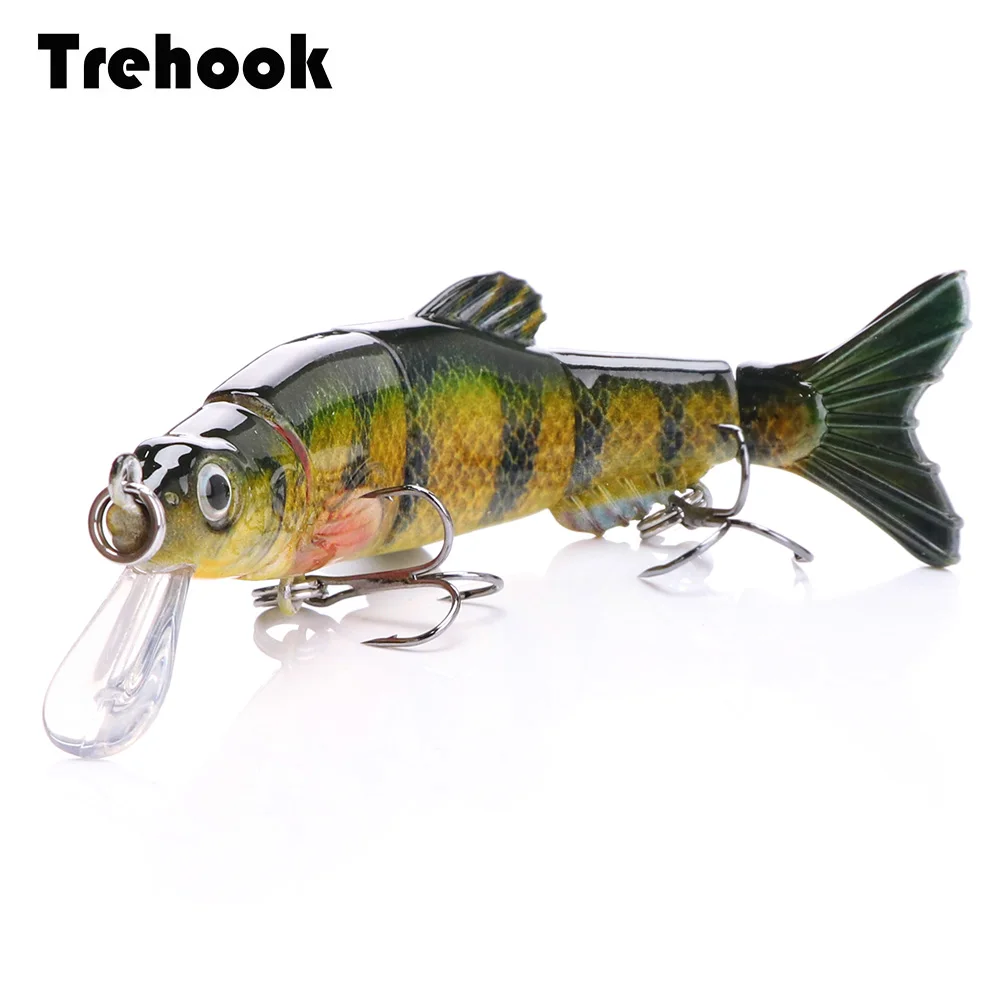 

TREHOOK Pike Wobblers Fishing Lure 10cm 12g Floating Minnow Jointed Swimbait Lifelike Artificial Bait Bass Fishing Tackle Lures