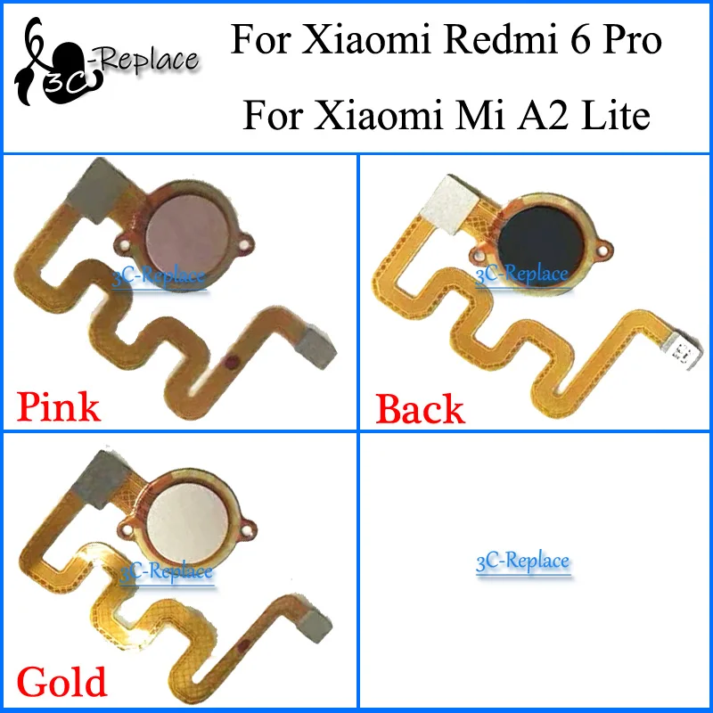 

For Xiaomi Redmi 6 pro / for Xiaomi Mi A2 Version Fingerprint Scanner Touch Sensor ID Home Button Return Assembly Flex Cable