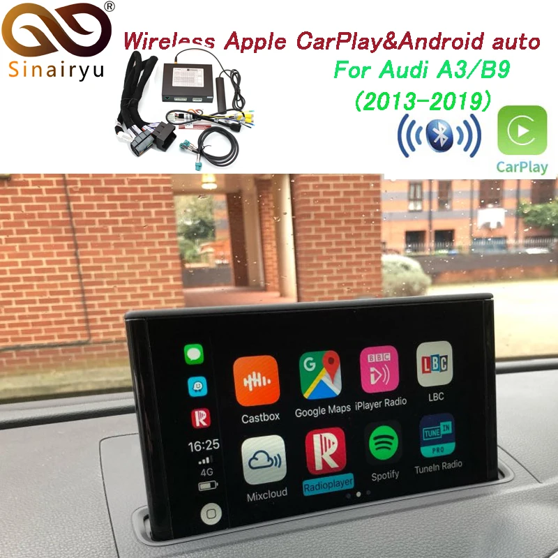

Wireless Apple CarPlay&Android auto Decoder for Audi A3/B9 3G/3G+MMI muItimedia interface iOS & Reverse image Retrofit Kit
