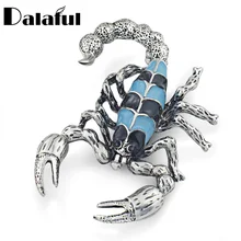 2017 High Quality Chic Brooch Crystals Rhinestone Enamel Scorpion Animal Brooches For Women Wedding Accessories Z007