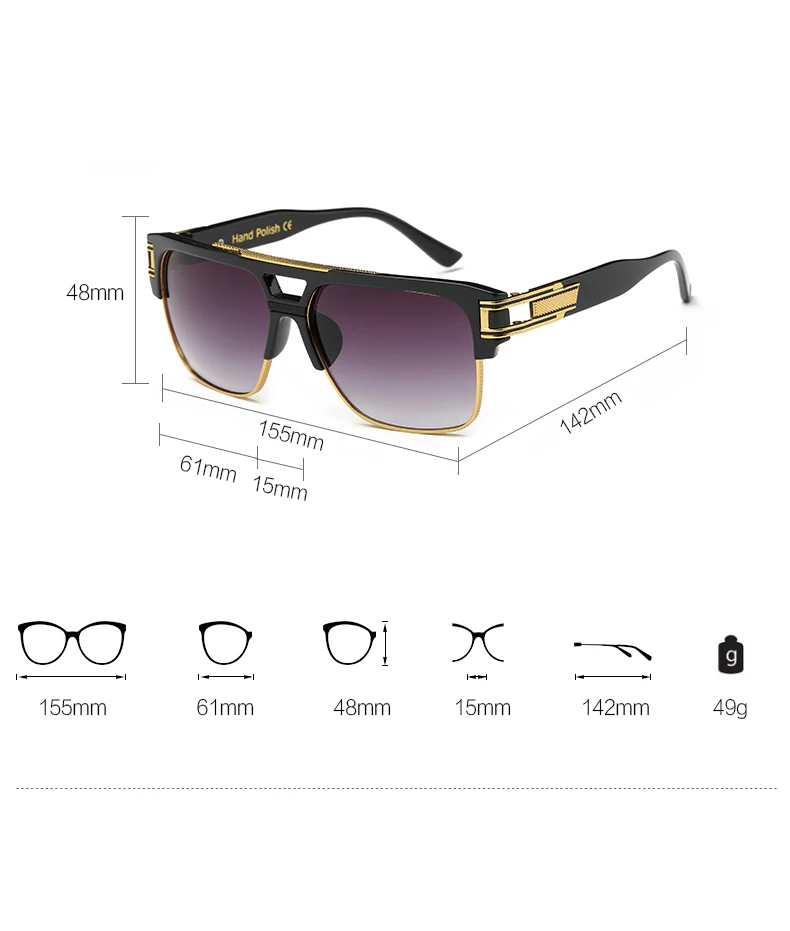 half frame sunglasses 9000122 details (1)