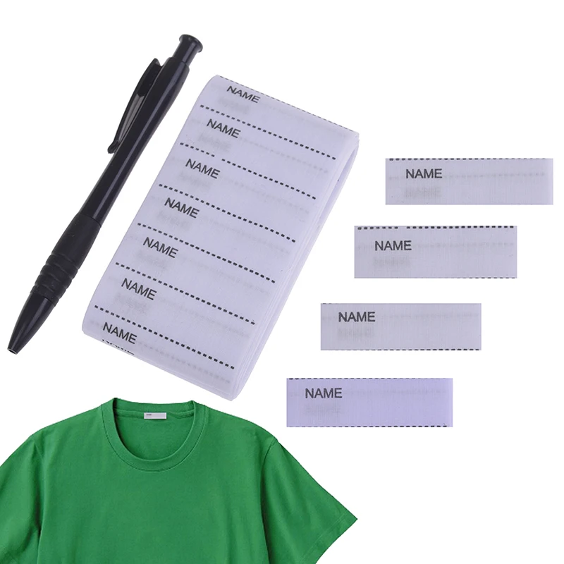 

Fabric Tags White Washable Iron on Name Labels 100pcs Garment Marker Set for Clothes Sewing Accessories